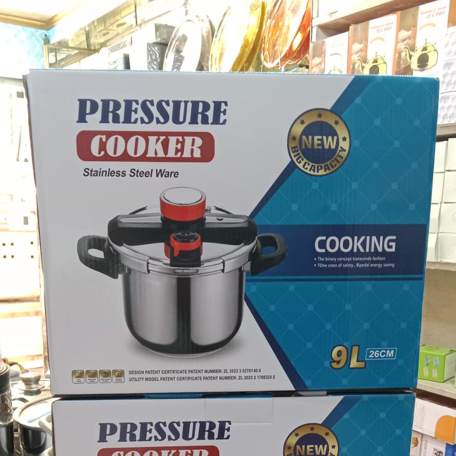 Stainless Steel Ware Pressure Cooker – 9L Big Capacity Imported, 26cm