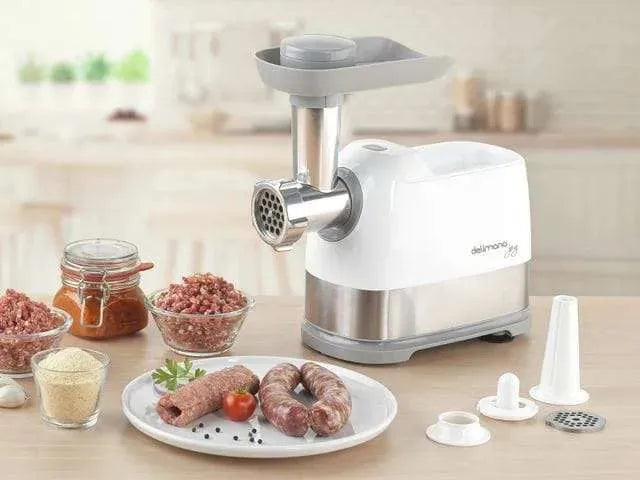 Delimano Meat Mincer Pro, Grinder & Sausage Maker - 600W Power 3 in 1 Meat Mincer, Electric Meat Grinder