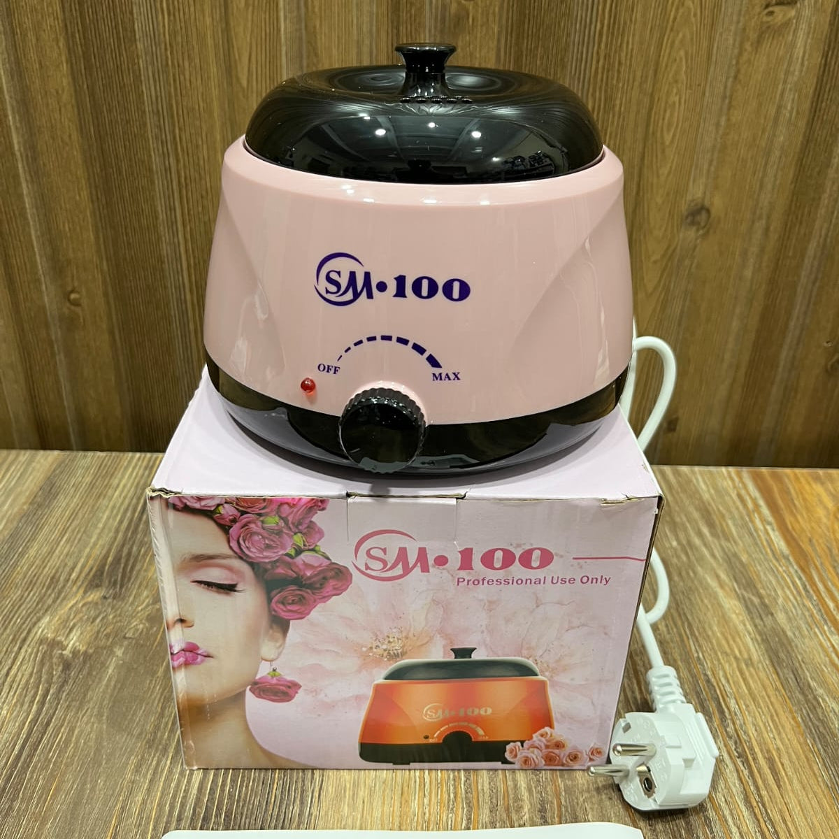 SM-100 Professional Wax Warmer Heater – Pink Edition, Stainless Steel Pot for Salon & Home Waxing