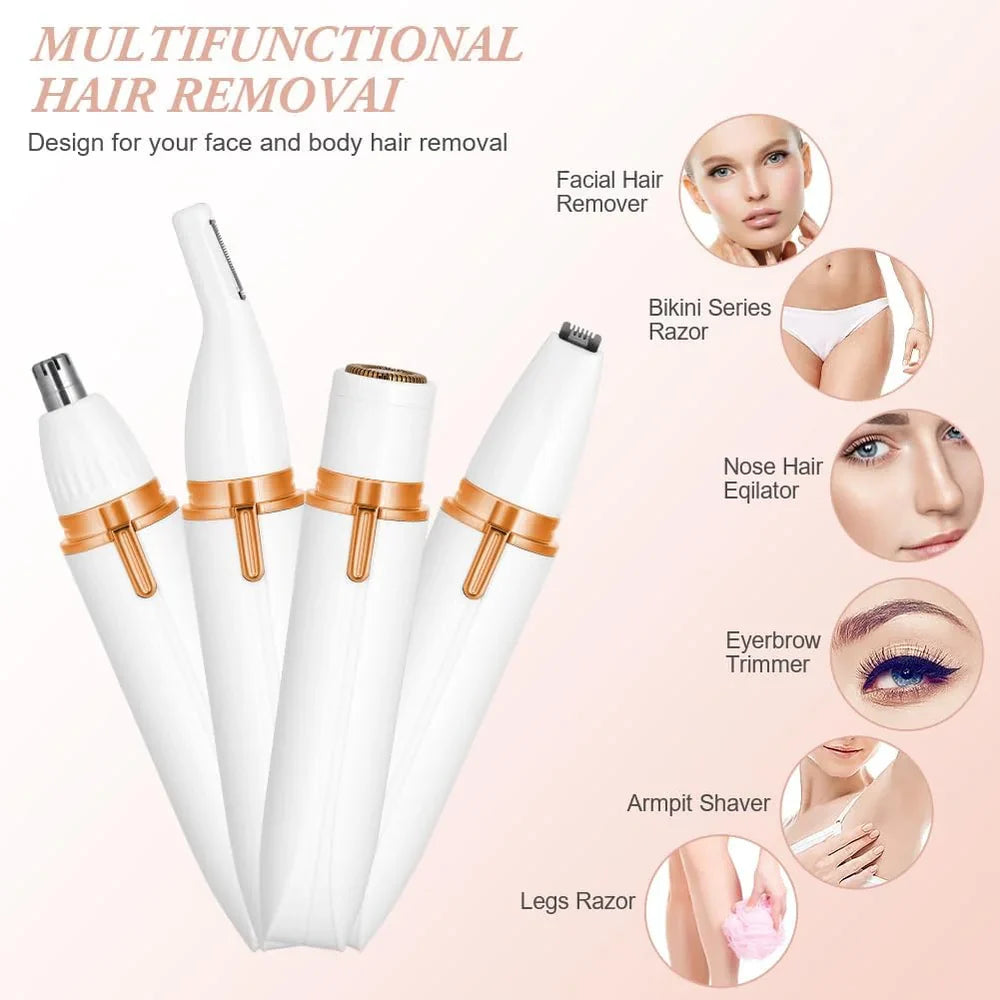 Rechargeable Multifunctional 4 way shaver For Women's 4-in-1 Portable Electric Shaver