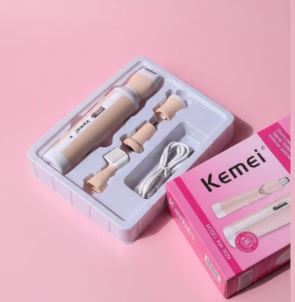Kemei 4 in 1 Electric Rechargeale Epilator & Shaver Suit for Women