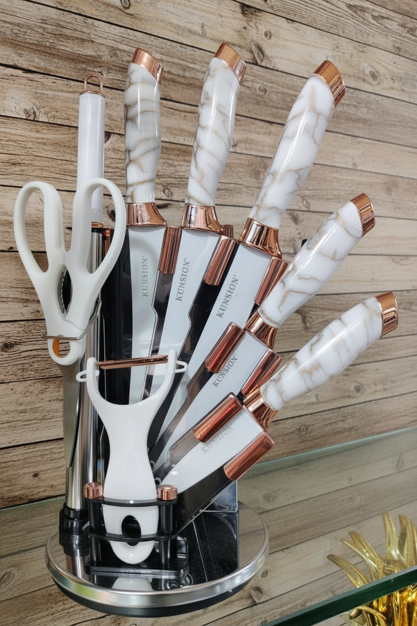 KUNSION Kitchen 9 Piece Knife Set