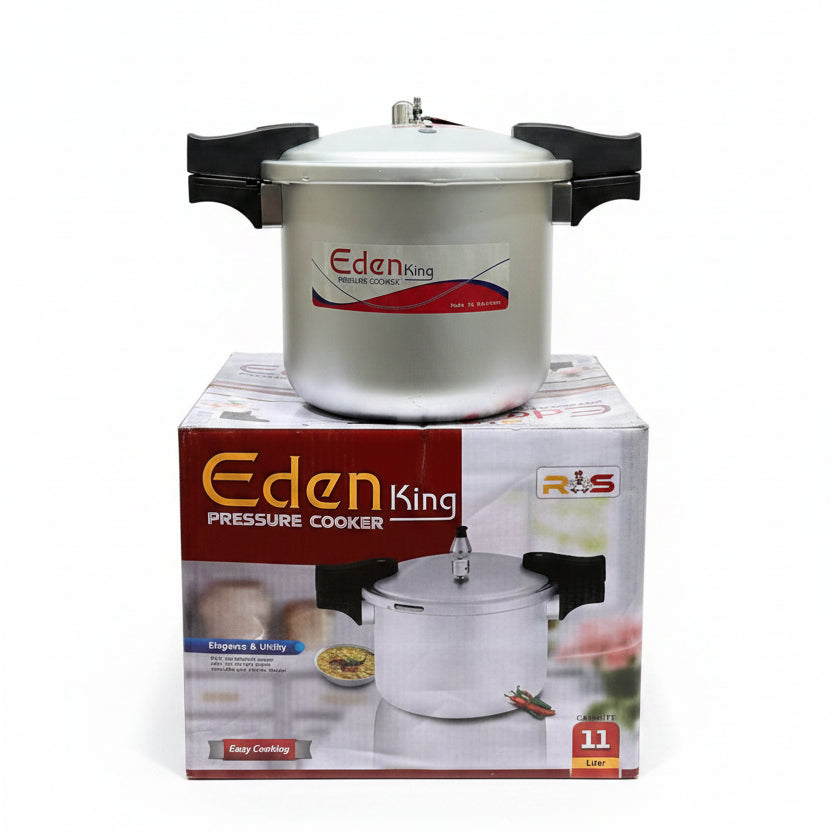 EdenKing 11-Liter Aluminum Pressure Cooker with Double Handle