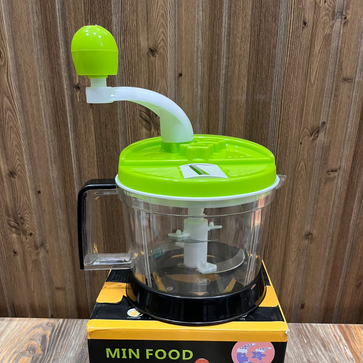 Manual Food Processor 2L (Green) – Meat Grinder, Vegetable Chopper & Dumpling Maker