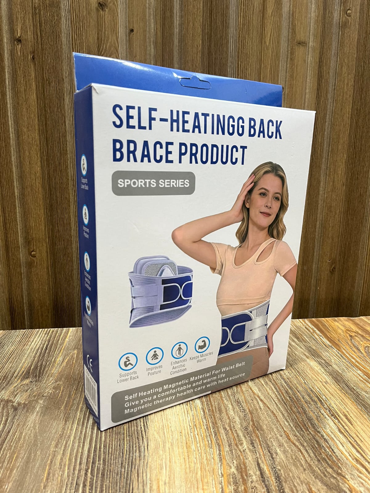 Self-Heating Back Brace – Magnetic Waist Support Belt for Lower Back with Adjustable Straps (Sports Series)