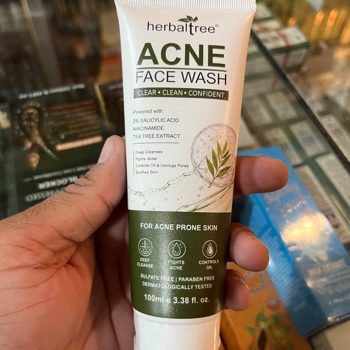 Herbaltree Acne Face Wash 100ml | 2% Salicylic Acid & Niacinamide