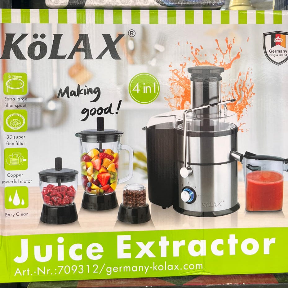 Kolax 4-in-1 Juice Extractor 1800W – Germany Origin Brand (Art. No. 709312)