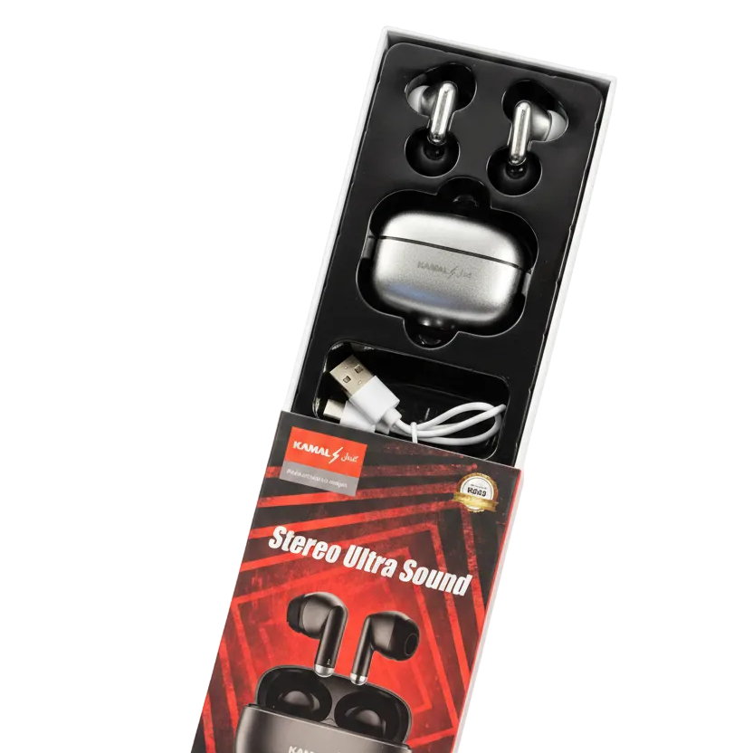 Kamal K920 Wireless Earbuds – Hybrid ENC Stereo Ultra Sound with Metallic Charging Case (New)