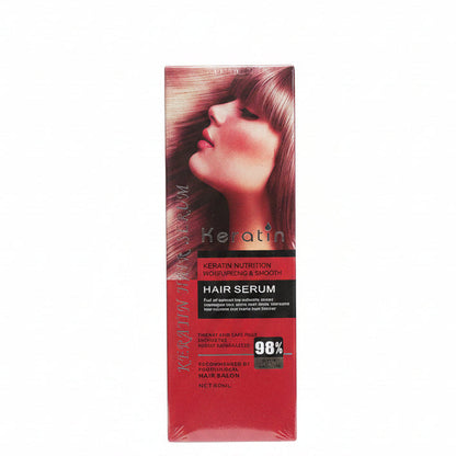 Keratin Moisturizing & Smooth Hair Serum, an 80ml formula designed for hydration and frizz control.