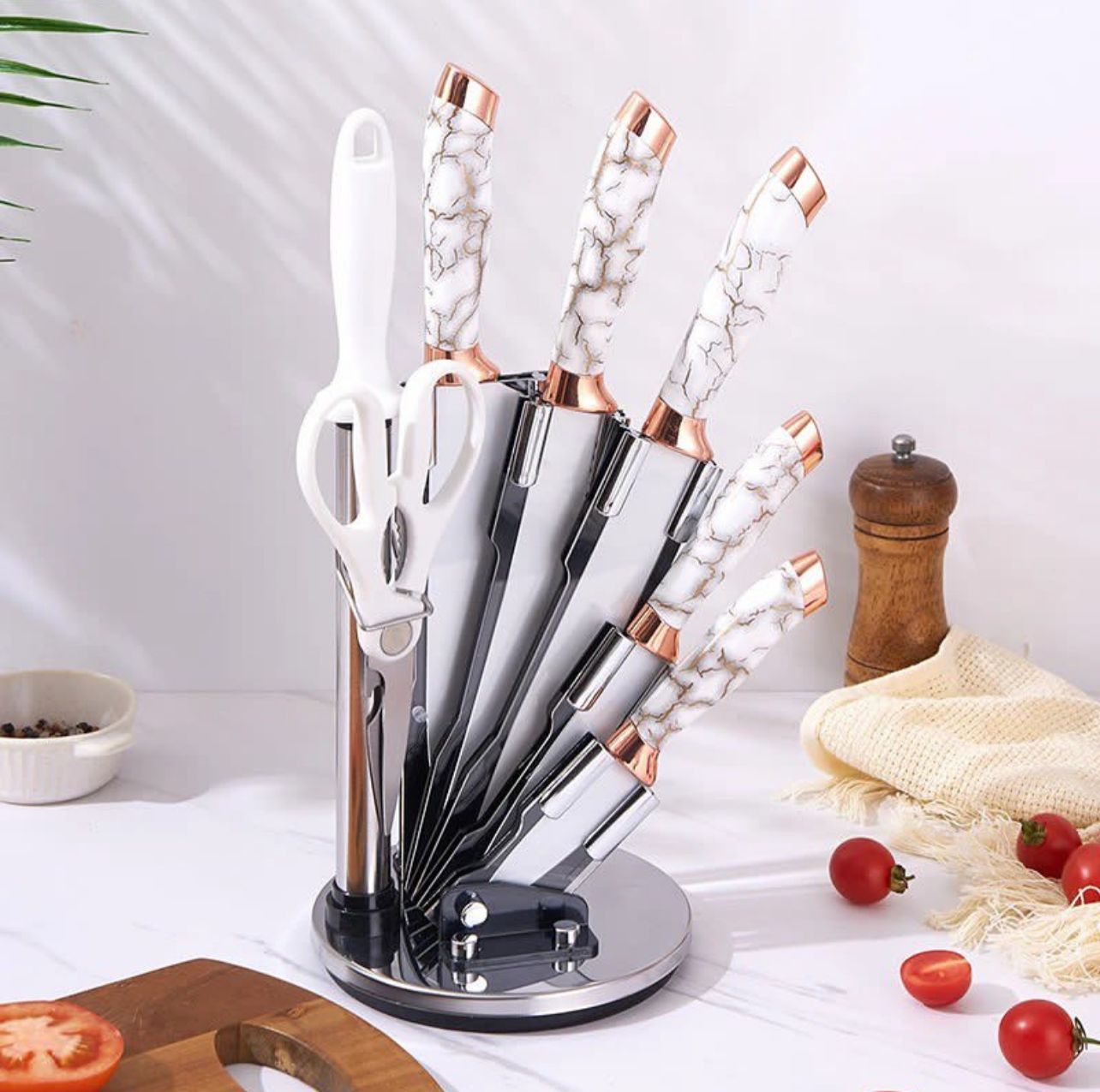 KUNSION Kitchen 9 Piece Knife Set