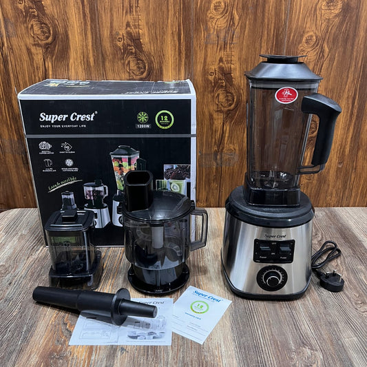 Super Crest 3-in-1 Blender Set   2.5L jug, a 2L chopper, and a 500ml grinder.