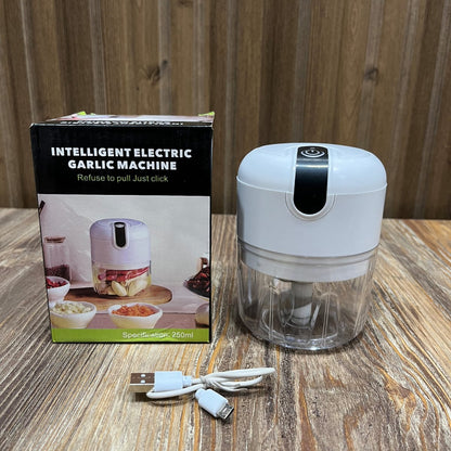 Electric Mini Garlic Chopper & Food Processor – 250ml USB Rechargeable
