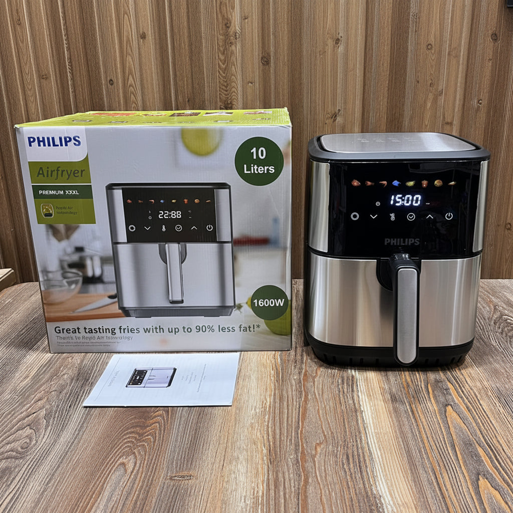 Philips Airfryer Premium XXXL – 10L Stainless Steel Digital Air Fryer