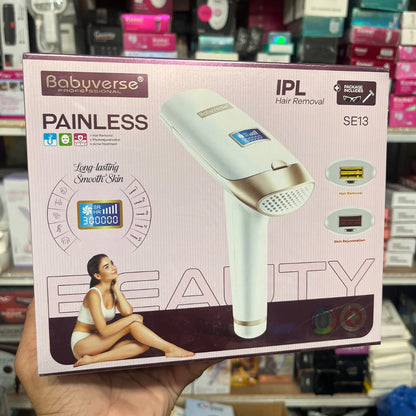 Babyverse Professional IPL Hair Removal Device SE13 – Painless 300000 Flashes with Skin Rejuvenation