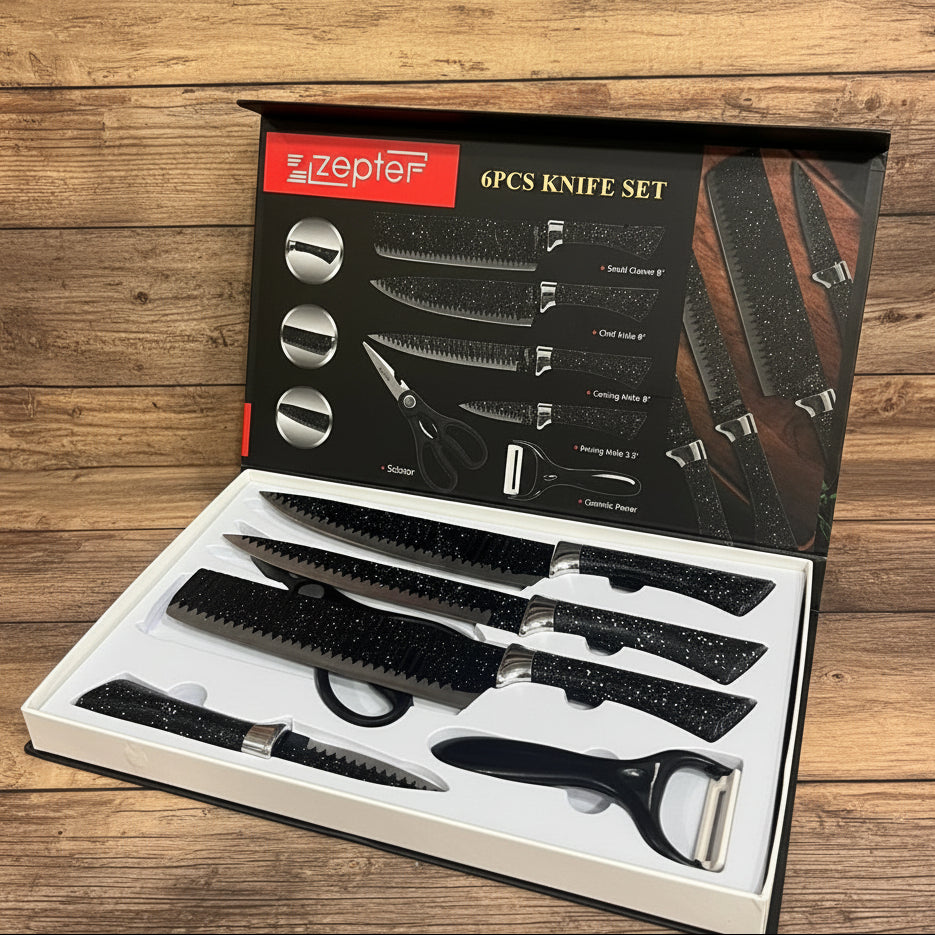 ZEPPTER 6 PCS KNIFE SET NON-STICK COATING