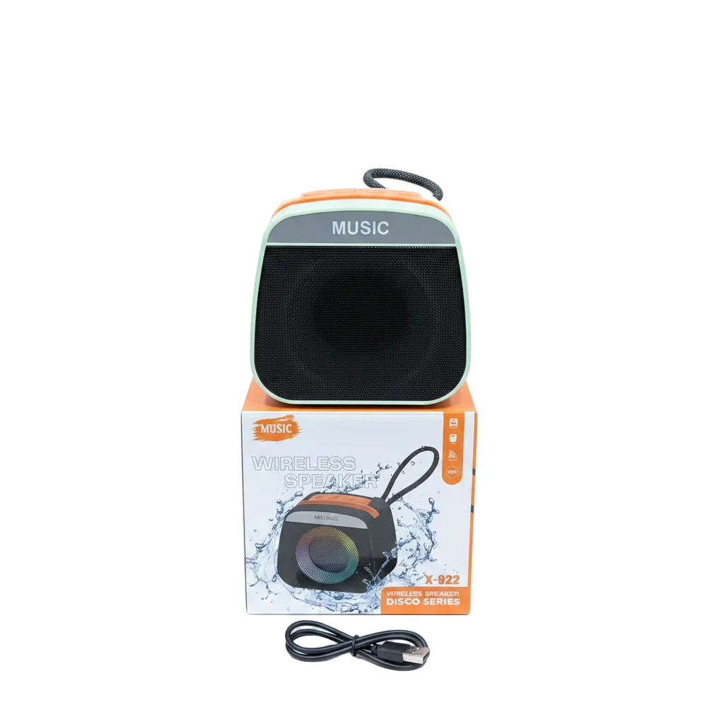 X-922 Mini Bluetooth Speaker - RGB Light, Super Bass, Waterproof, TF/USB/FM