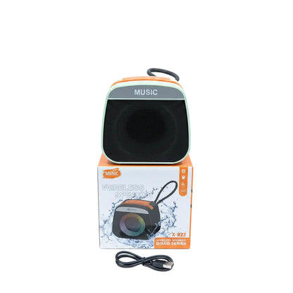 X-922 Mini Bluetooth Speaker - RGB Light, Super Bass, Waterproof, TF/USB/FM
