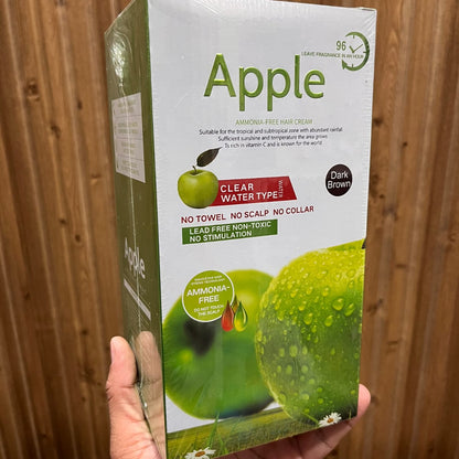 Apple Ammonia-Free Dark Brown Hair Dye Cream – Clear Water Formula