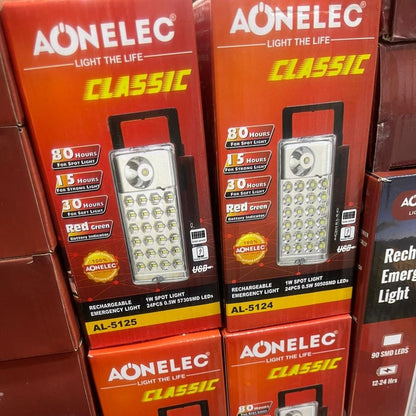 AONELEC Classic Rechargeable Emergency Light – Spot, Strong & Soft Modes