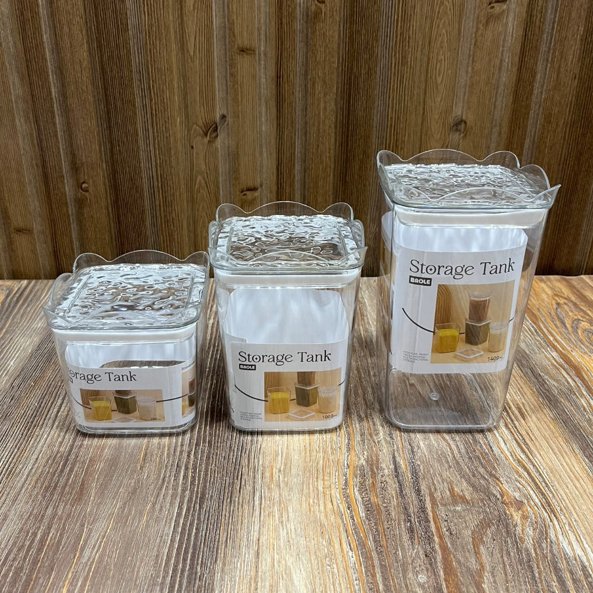 3-Piece Storage Tank Set – Airtight Moisture-Proof Kitchen Containers