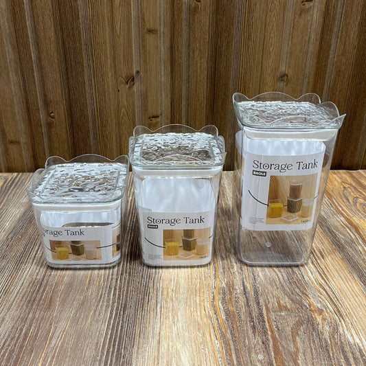 3-Piece Storage Tank Set – Airtight Moisture-Proof Kitchen Containers