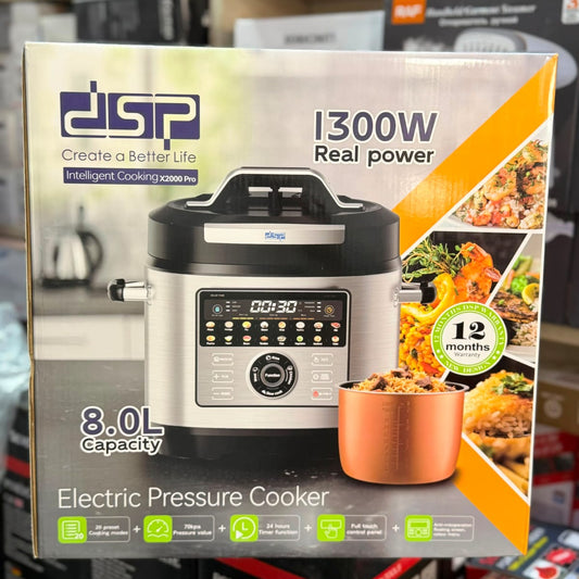 DSP Intelligent Electric Pressure Cooker X2000 Pro – 8L 1300W Multi Cooker