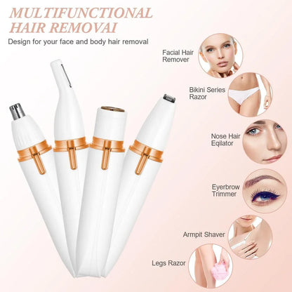 Rechargeable Multifunctional  4 way shaver  For Women's 4-in-1 Portable Electric Shaver