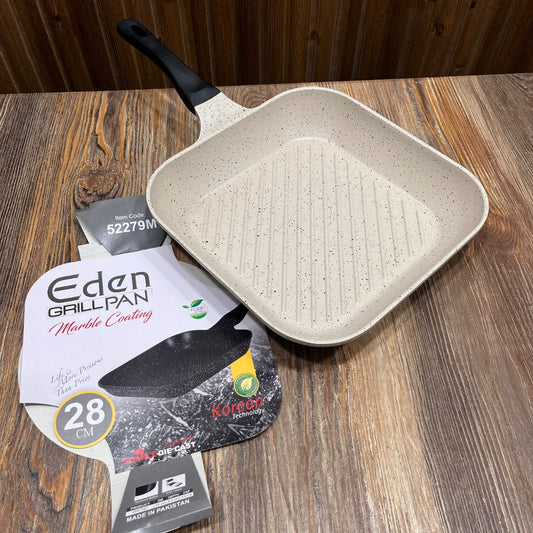 Eden Grill Pan 28cm - Marble Coating Non-Stick Korean Technology
