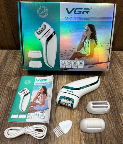 VGR Voyager V-713 Professional 3-in-1 Epilator – Shaver & Callus Remover