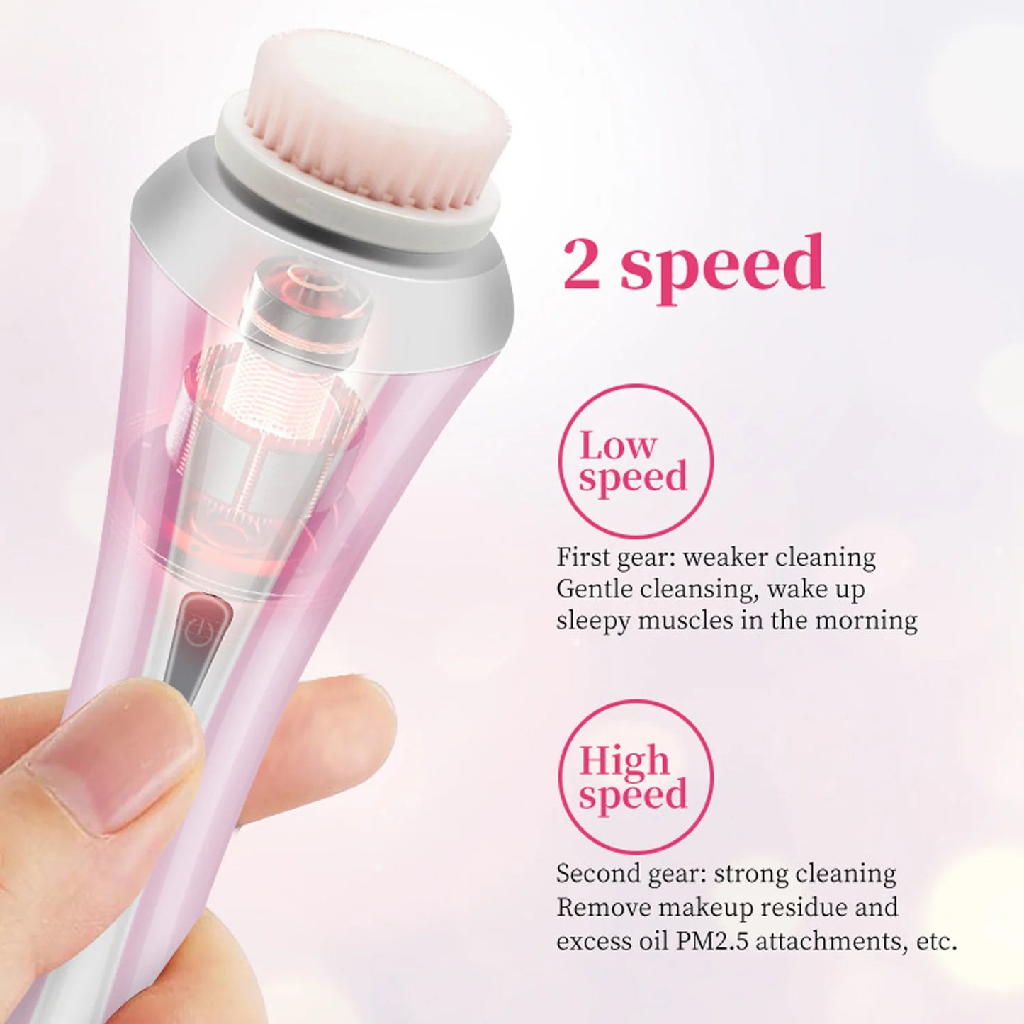 3 in 1 Electric Face Cleansing Brush & Spa Skin Care Massage