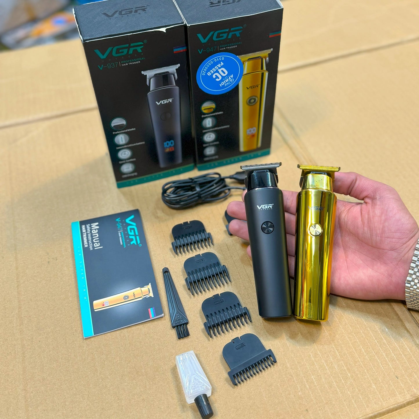 VGR  Professional Electric Hair Trimmer Cordless Beard & Hair Clipper For Men Hair Cutter Machine