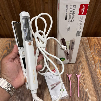 RIWA Professional Steaming Hair Straightener RB-693A – Salon Style Sleek Hair