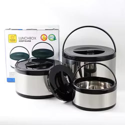 Fengtianji Stainless Steel Lunch Box Set 3 Pcs – Keep Warm Food Storage Containers 2L/4L/8L