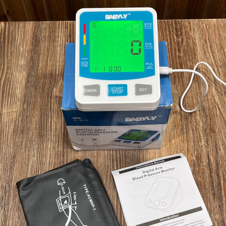 BABYLY Blood Pressure Monitor Upper Arm Automatic Digital BP Monitor Large Cuff, BP apparatus