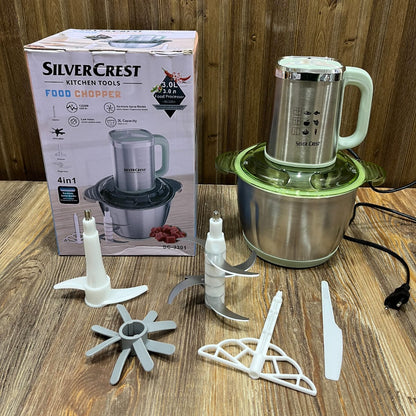 SilverCrest SC-3301 4-in-1 Food Chopper & Processor - 1200W, 3.0L