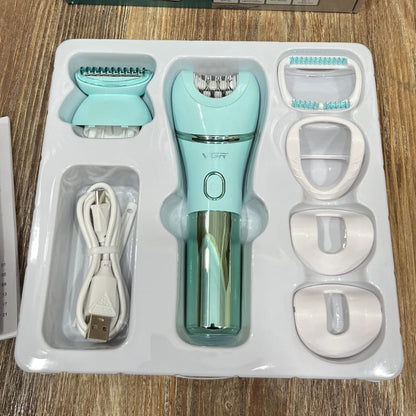 VGR V-753 Rechargeable 2-in-1 Lady Epilator – Shaver & Epilator Set with 7 Speed Settings