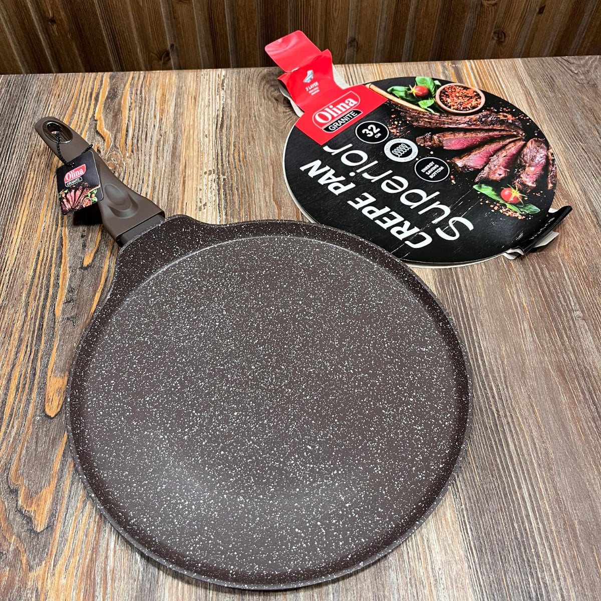 Olina Granite Crepe Pan Superior 32cm - 2 Layer Coating