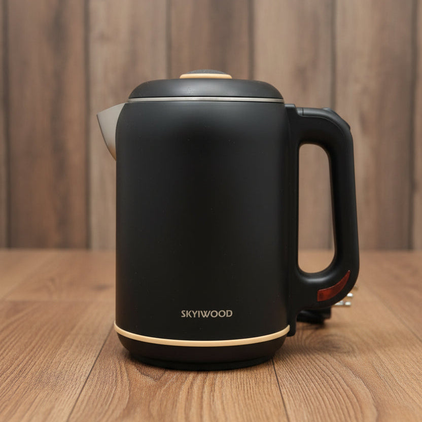 Skyiwood SK-730BK black electric kettle 3.0-liter capacity and operates with 1500 watts of power