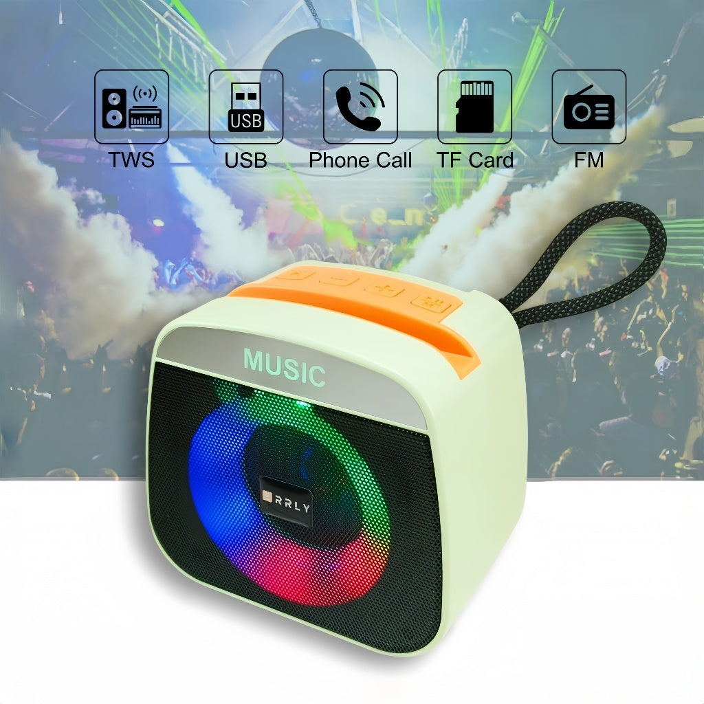 X-922 Mini Bluetooth Speaker - RGB Light, Super Bass, Waterproof, TF/USB/FM
