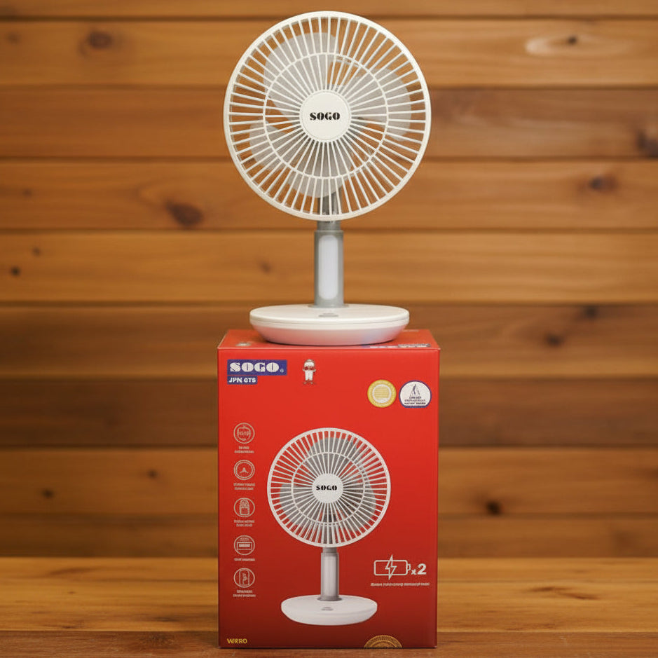 SOGO JPN-519 Rechargeable Fan Dual Battery