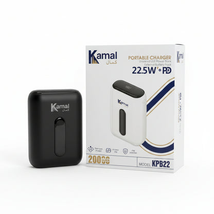 Kamal KPB22 Power Bank – 20000mAh Capacity, 22.5W Fast Charging, Digital Display