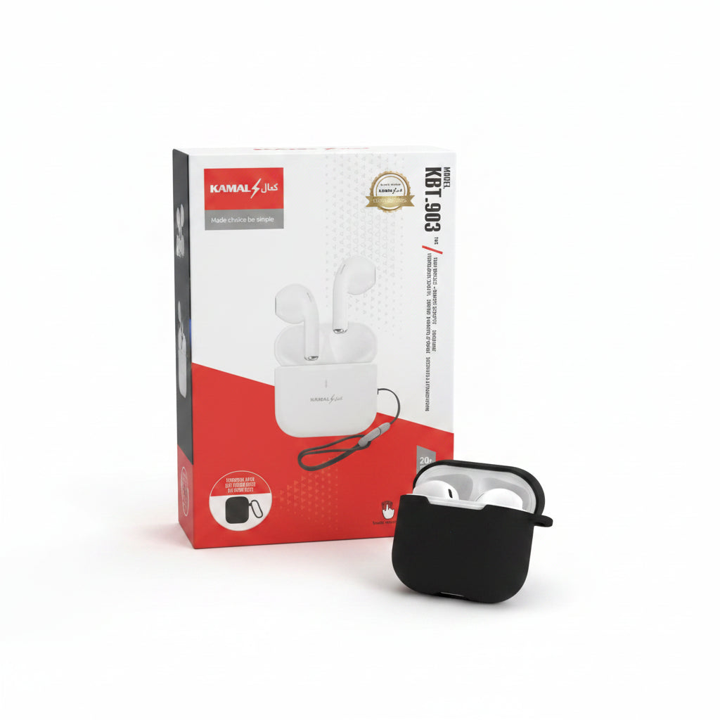 Kamal KBT.903 Mini TWS Wireless Earbuds – Bluetooth 5.4, Touch Control & Protective Case