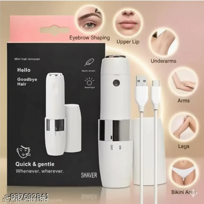 Mini Facial Hair Remover for Women - Painless Electric Face & Eyebrow Shaver