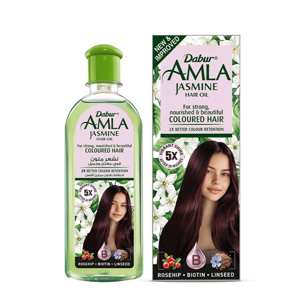 Dabur Amla Jasmine Hair Oil 300ml | For Strong, Nourished & Beautiful Shining Colored Hair