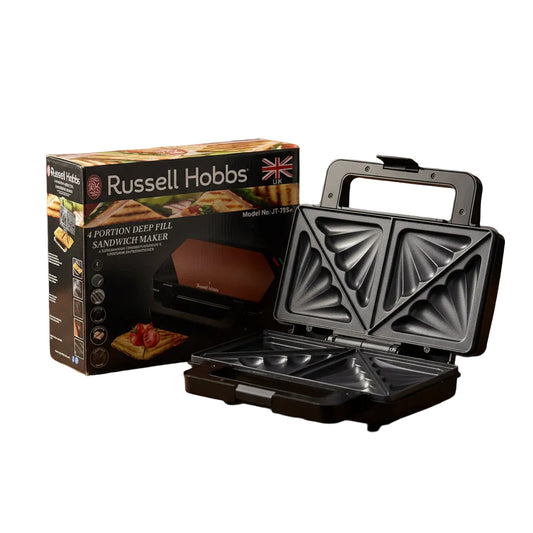 Russell Hobbs 4 Portion Deep Fill Sandwich Maker – Model JT-703az (UK Brand)