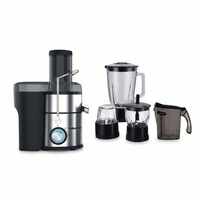 Cosonic 4-in-1 Stainless Steel Juicer CSJ-1199 – Safety Interlock & LED Light | Home Appliance