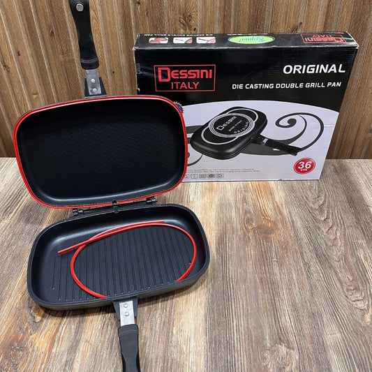 Dessini  grill pan double sided Marble Coated (36cm) - Black