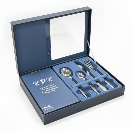 KDK 24-Piece Premium Cutlery Set with Luxury Gift Bo