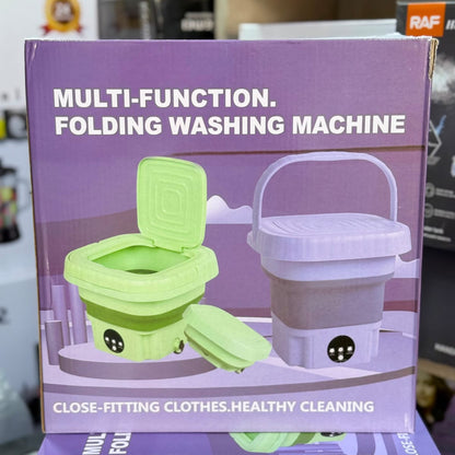 Foldable Mini Washing Machine – Portable Travel Washer with Spin Dry Basket