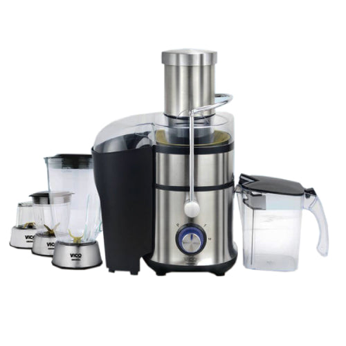 Cosonic 4-in-1 Stainless Steel Juicer CSJ-1199 – Safety Interlock & LED Light | Home Appliance
